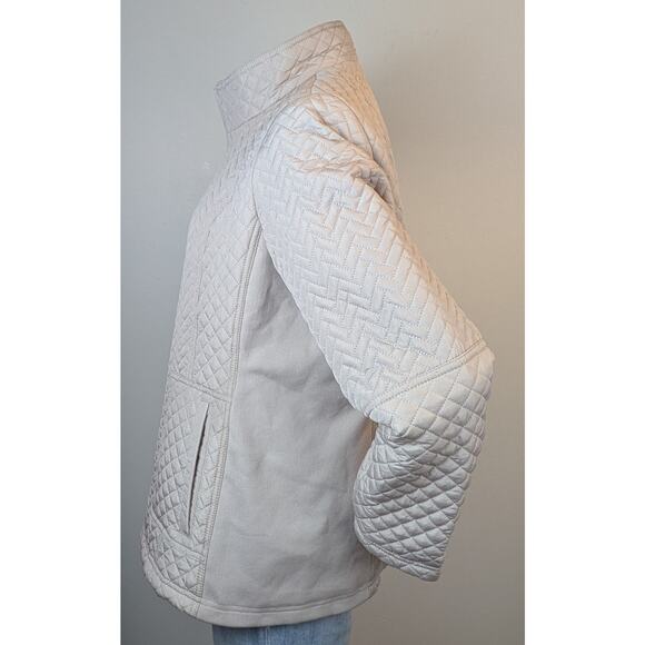 NEW Weatherproof Jacket XL Beige Quilted Zip Front Stretch Sides Lightweight - Picture 4 of 12